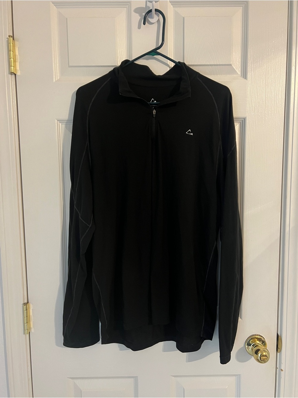 Athleisure Performance Merino Wool Blend Quarter Zip Pullover Men’s XL Black